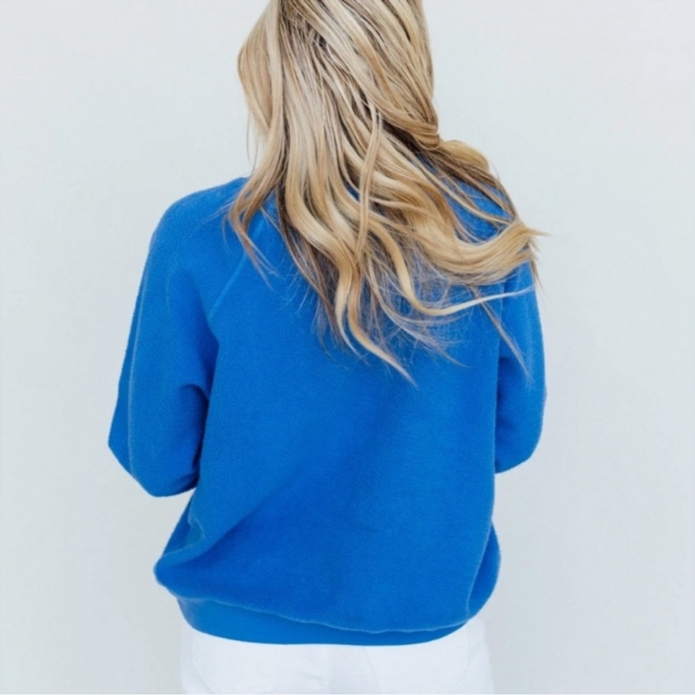 Daydreamer Nirvana Smiley Reverse Raglan Sweatshi… - image 5